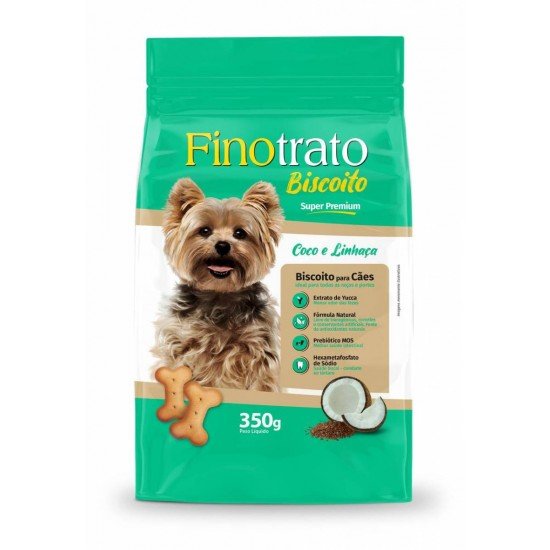 BISCOITO FINO TRATO COCO COM LINHAÇA - 350G