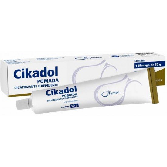 CIKADOL POMADA CICATRIZANTE 50G SYNTEC CAES GATOS E OUTROS ANIMAIS