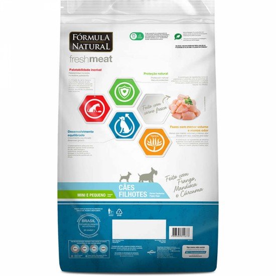 Ração Seca Fórmula Natural Fresh Meat Cães Filhotes Raças Mini e Pequena