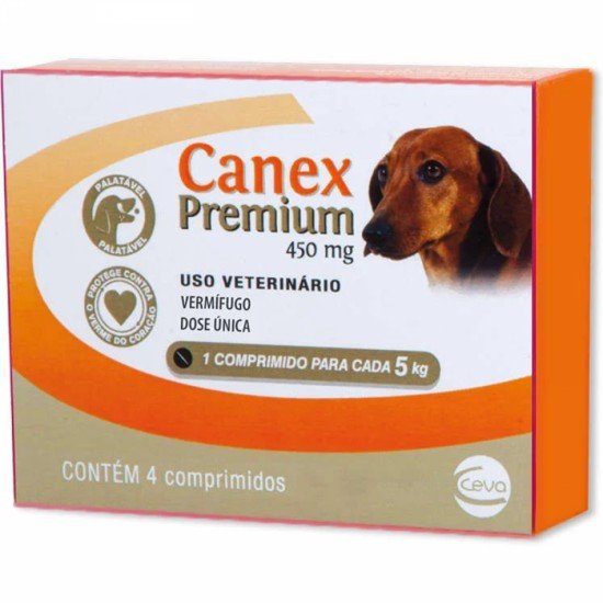 Vermífugo Ceva Canex Premium 450 mg para Cães