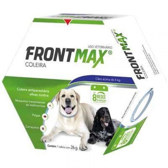 COLEIRA ANTIPARASITÁRIA VETOQUINOL FRONTMAX PARA CÃES ACIMA DE 4 KG
