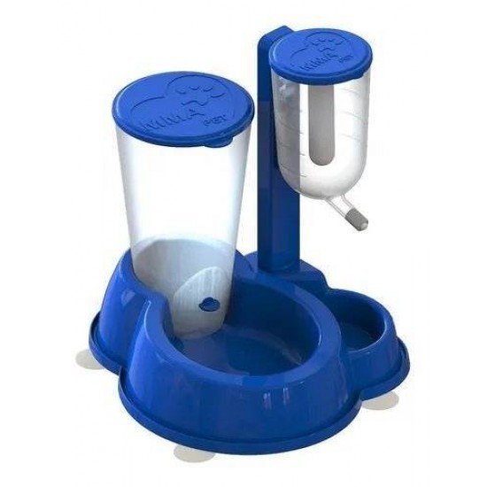 BEBEDOURO DUPLO MEDIO LUXO COM TUBO DE AGUA MMA PET