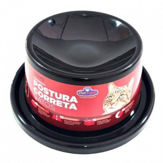 COMEDOURO POSTURA CORRETA  PARA GATOS PET INJET
