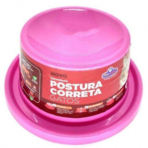 COMEDOURO POSTURA CORRETA  PARA GATOS PET INJET