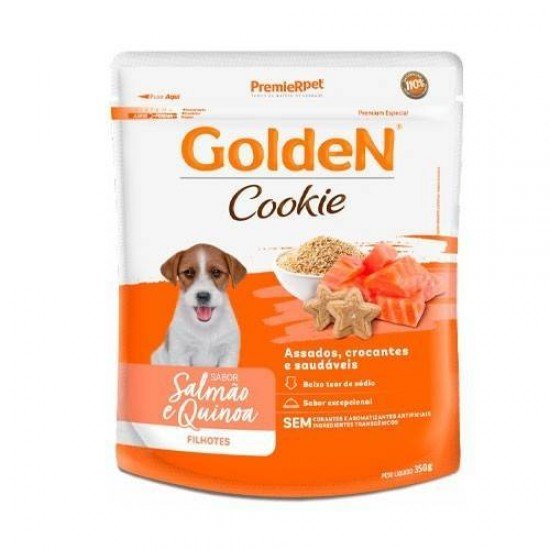 BISCOITO GOLDEN COOKIE PARA CÃES FILHOTES SABOR SALMÃO E QUINOA