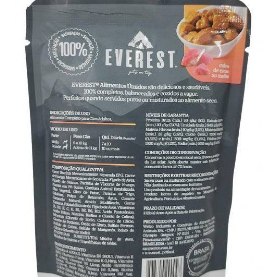 SACHE EVEREST CÃO ADULTO CARNE 100G