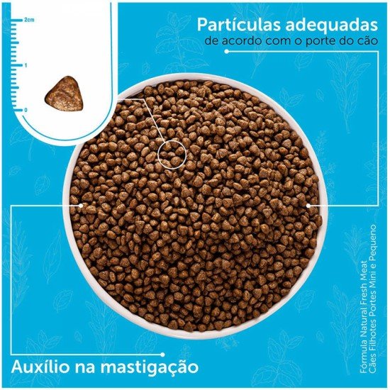 Ração Seca Fórmula Natural Fresh Meat Cães Filhotes Raças Mini e Pequena