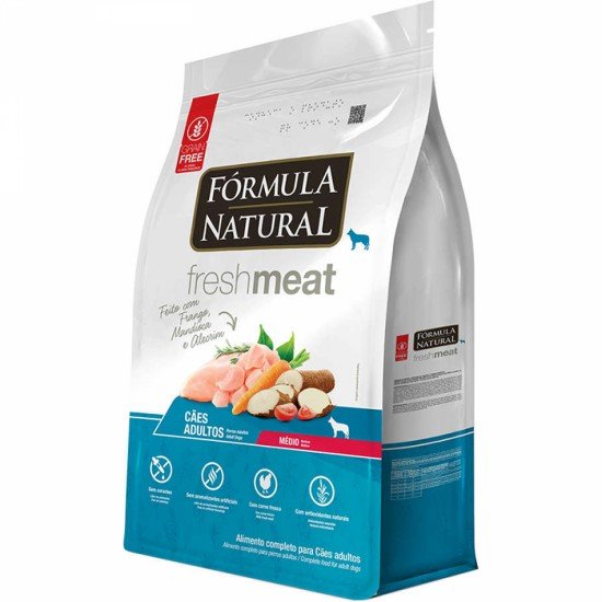 Ração Seca Fórmula Natural Fresh Meat Cães Adultos Raças Médias