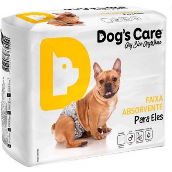 FRALDA DOGS CARE PARA MACHOS - PACOTE DE 6 UNIDADES