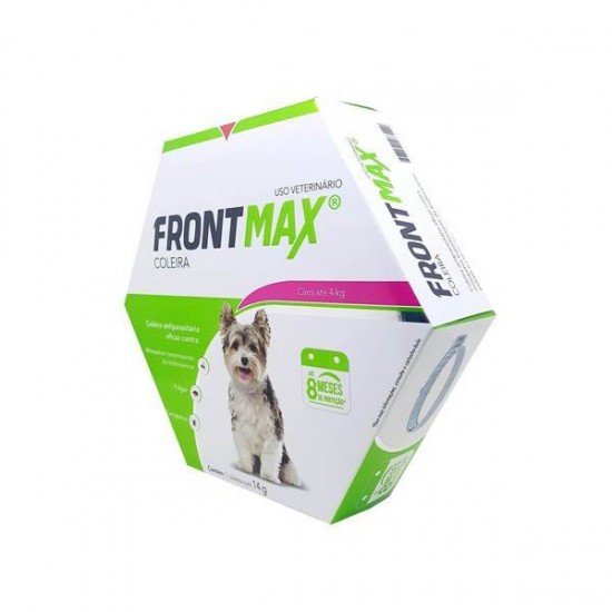 COLEIRA ANTIPARASITÁRIA VETOQUINOL FRONTMAX PARA CÃES ATÉ 4 KG