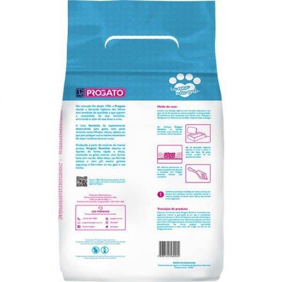 GRANULADO HIGIÊNICO PROGATO SENSITIVE 1,8KG