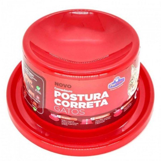 COMEDOURO POSTURA CORRETA  PARA GATOS PET INJET