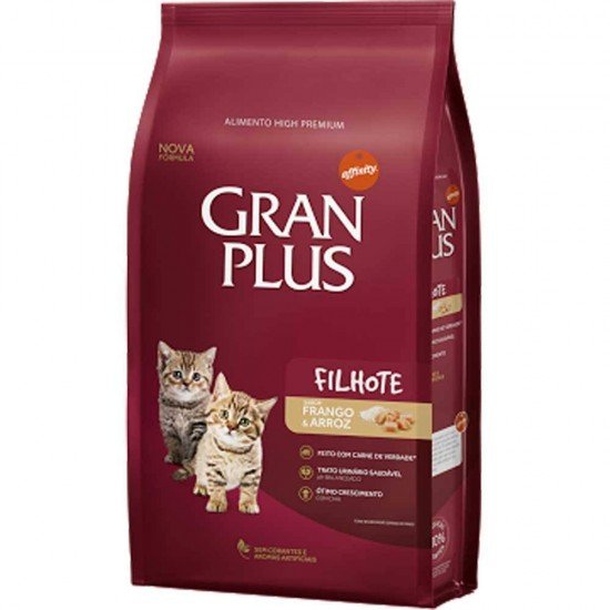 RAÇÃO AFFINITY PETCARE GRANPLUS FRANGO E ARROZ PARA GATOS FILHOTES