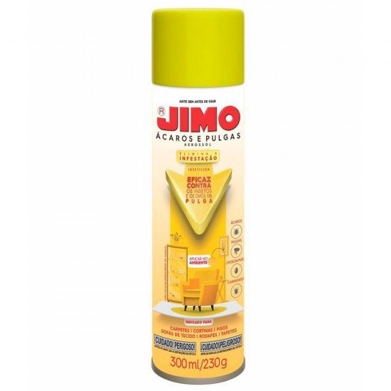 INSETICIDA ÁCAROS E PULGAS AEROSOL JIMO 300ML