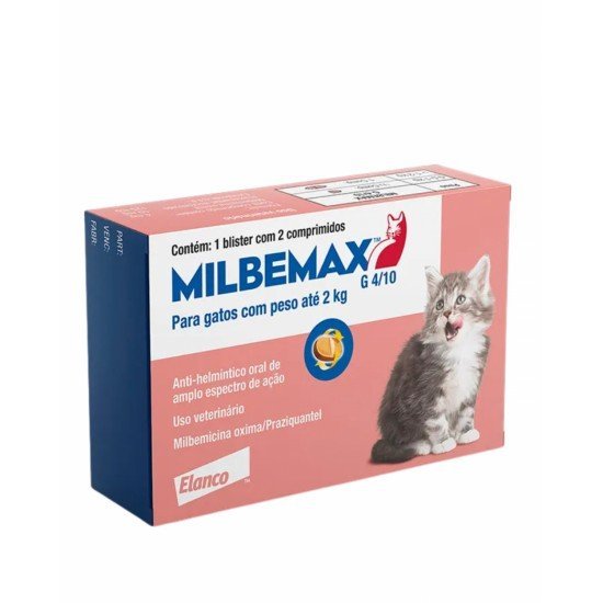Vermífugo Milbemax G Gatos 0,5 a 2kg 2 Comprimidos Vermífugo Milbemax G Gatos 0,5 a 2kg 2 Comprimidos