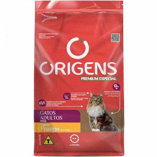 Ração Seca Origens Frango para Gatos Adultos