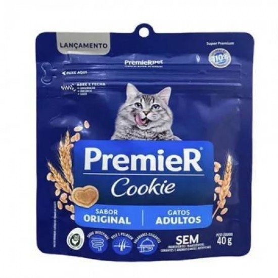 COOKIE PREMIER SABOR ORIGINAL PARA GATOS ADULTOS 40G