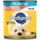 RAÇÃO ÚMIDA PEDIGREE LATA PATÊ DE CARNE E FRANGO PARA CÃES FILHOTES - 280G