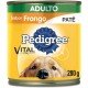RAÇÃO ÚMIDA PEDIGREE LATA PATÊ DE FRANGO PARA CÃES ADULTOS - 280G