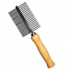 PENTE DUPLO CABO DE MADEIRA CHALESCO DESEMBOLADOR PENTE DUPLO CABO DE MADEIRA CHALESCO DESEMBOLADOR