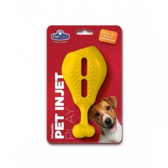 BRINQUEDO PET PLAY COXA DE FRANGO AMARELO