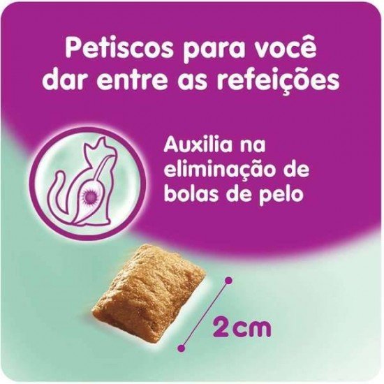 PETISCO WHISKAS TEMPTATIONS ANTIBOLA DE PELO PARA GATOS ADULTOS