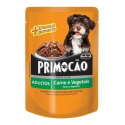 RAÇÃO ÚMIDA PRIMOCÃO SACHÊ SABOR CARNE E VEGETAIS PARA CÃES ADULTOS - 100G RAÇÃO ÚMIDA PRIMOCÃO SACHÊ SABOR CARNE E VEGETAIS PARA CÃES ADULTOS - 100G