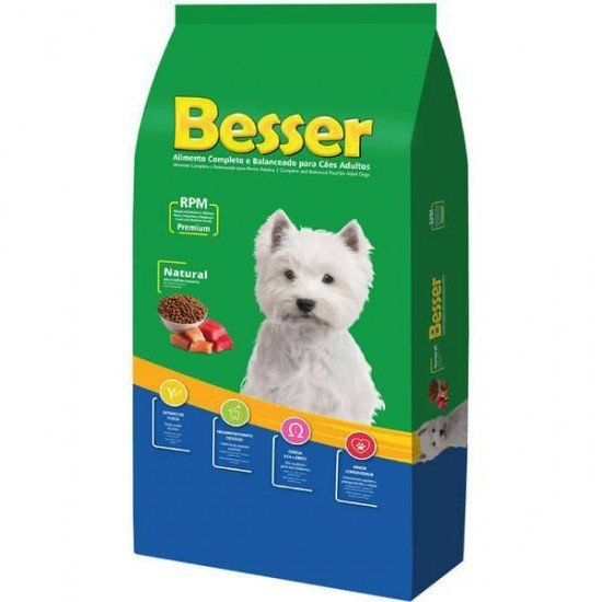 RAÇÃO SECA BESSER NATURAL PREMIUM PARA CÃES ADULTOS RAÇAS PEQUENAS E MÉDIAS