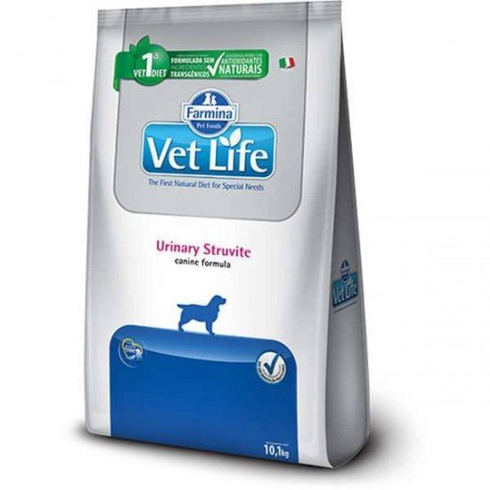 RAÇÃO VET LIFE NATURAL URINARY STRUVITE PARA CÃES ADULTOS