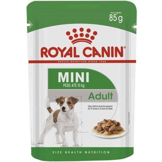 RAÇÃO ÚMIDA ROYAL CANIN SACHÊ PARA CÃES MINI ADULTO 85G