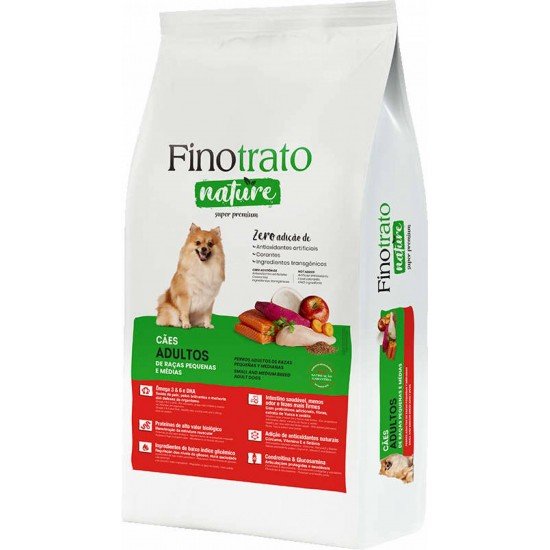 Ração Seca Finotrato Nature para Cães Adultos Raças Pequenas e Médias