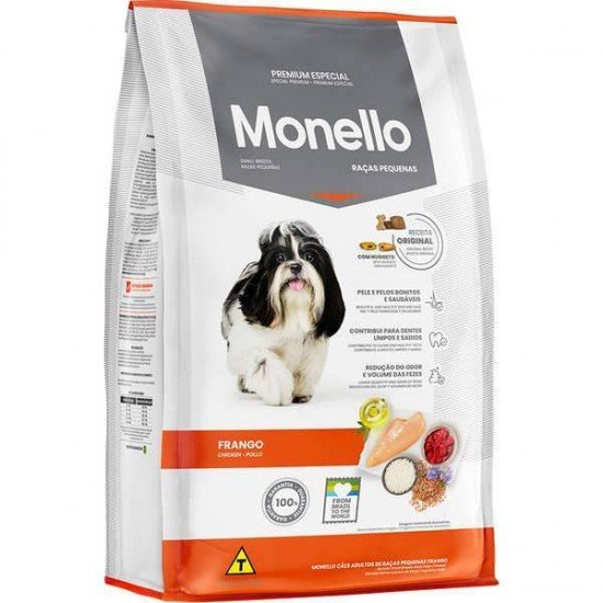 RAÇÃO SECA MONELLO FRANGO PARA CÃES ADULTOS RAÇAS PEQUENAS RAÇÃO SECA MONELLO FRANGO PARA CÃES ADULTOS RAÇAS PEQUENAS