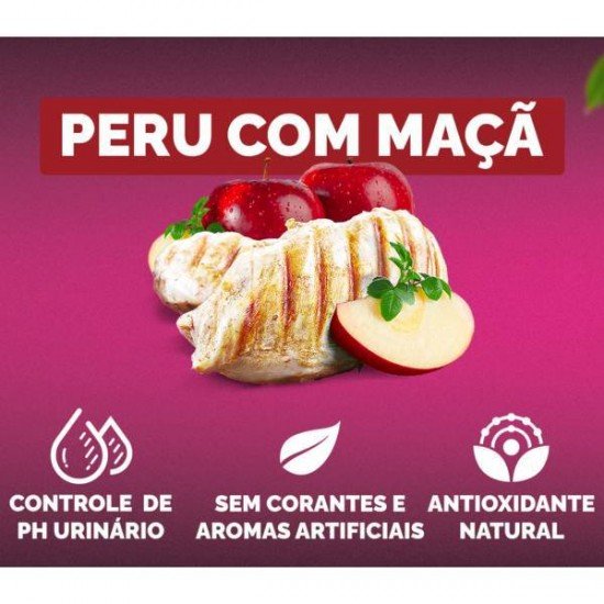 RAÇÃO SECA SNOW CAT PERU COM MAÇÃ PARA GATOS CASTRADOS