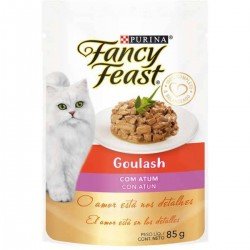 RACÃO ÚMIDA NESTLÉ PURINA FANCY FEAST SACHÊ GOULASH COM ATUM PARA GATOS ADULTOS 85G