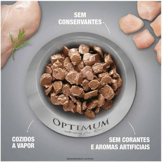 RAÇÃO UMIDA OPTIMUM SACHÊ PARA GATOS ADULTOS SABOR FRANGO - 85G
