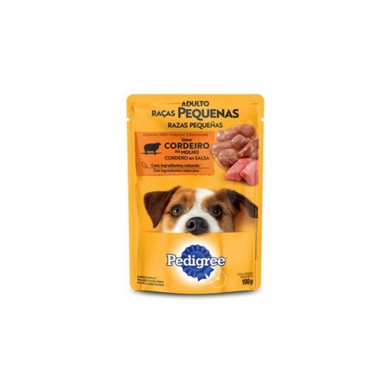 RAÇÃO ÚMIDA PEDIGREE SACHÊ CORDEIRO AO MOLHO PARA CÃES ADULTOS DE RAÇAS PEQUENAS 100G
