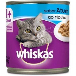 RAÇÃO ÚMIDA WHISKAS LATA ATUM AO MOLHO PARA GATOS ADULTOS - 290 G