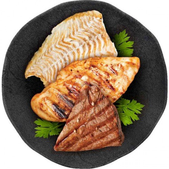 RAÇÃO ÚMIDA THREE CATS SUPER PREMIUM PATÊ PEIXE BRANCO, FRANGO E CARNE PARA GATOS ADULTOS