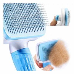 Escova Pente Rasqueadeira Removedora Tira Pelo De Cães Gato azul Escova Pente Rasqueadeira Removedora Tira Pelo De Cães Gato azul