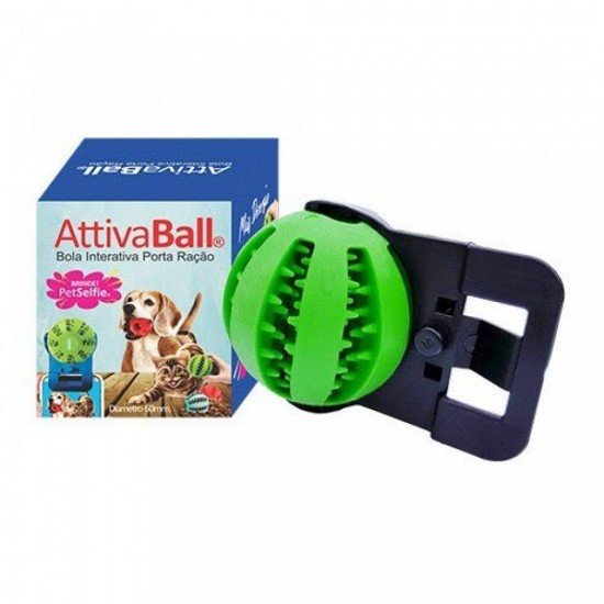BOLA INTERATIVA PORTA RAÇÃO E PETISCO ATTIVA BALL