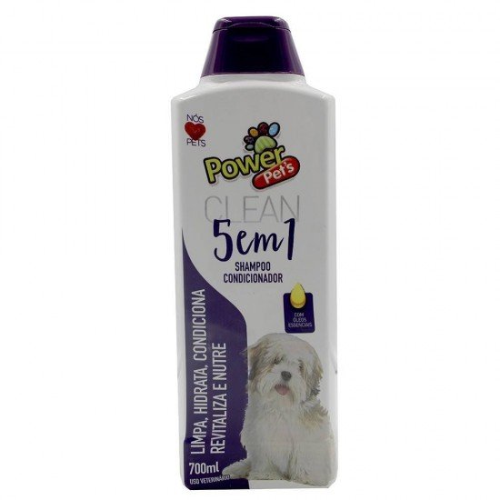 SHAMPOO E CONDICIONADOR 5 EM 1 POWER PETS 700ML