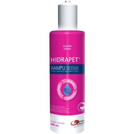 SHAMPOO HIDRAPET AGENER UNIÃO PARA CÃES E GATOS 200ML SHAMPOO HIDRAPET AGENER UNIÃO PARA CÃES E GATOS 200ML