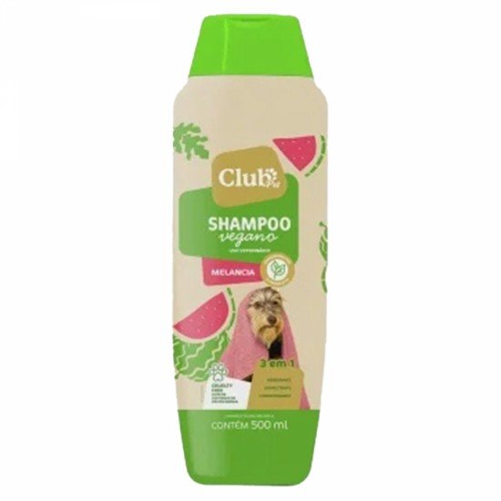 Shampoo Vegano De Melancia 3 Em 1 500ml Club Pet