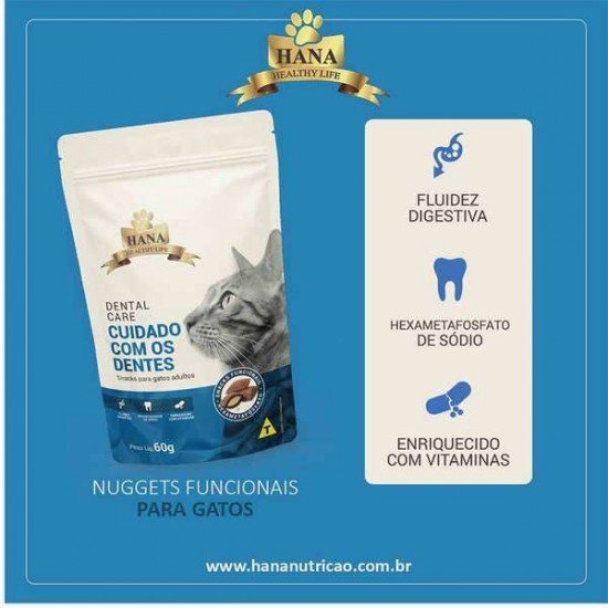SNACKS HANA HEALTHY LIFE DENTAL CARE PARA GATOS ADULTOS 60G