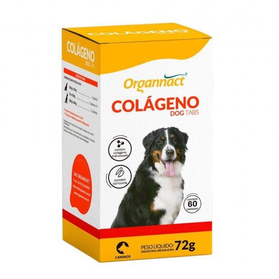 SUPLEMENTO ORGANNACT COLÁGENO DOG TABS 60 TABLETES