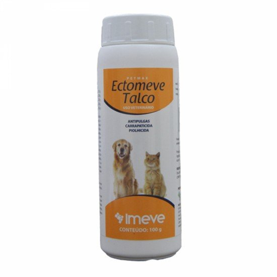 Ectomeve Talco - Talco ectoparasiticida para cães e gatos 100g