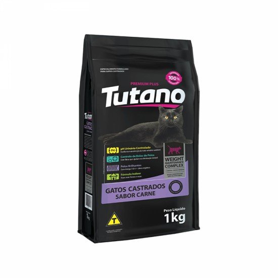 Ração Tutano para Gatos Castrados Sabor Carne