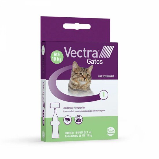 Antipulgas Vectra Gatos até 10 kg Ceva 1 ml 1 pipeta Antipulgas Vectra Gatos até 10 kg Ceva 1 ml 1 pipeta