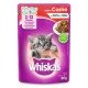 RAÇÃO ÚMIDA WHISKAS SACHÊ PARA GATOS FILHOTES SABOR CARNE AO MOLHO - 85G