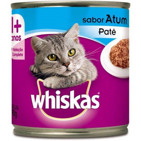 RAÇÃO ÚMIDA WHISKAS LATA PATÊ DE ATUM PARA GATOS ADULTOS 290G RAÇÃO ÚMIDA WHISKAS LATA PATÊ DE ATUM PARA GATOS ADULTOS 290G